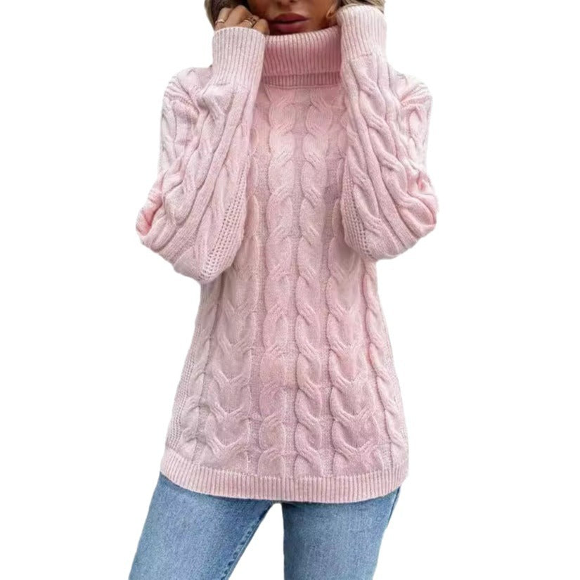 Women’s Cozy Cable-Knit Turtleneck Sweater Timeless Winter Elegance