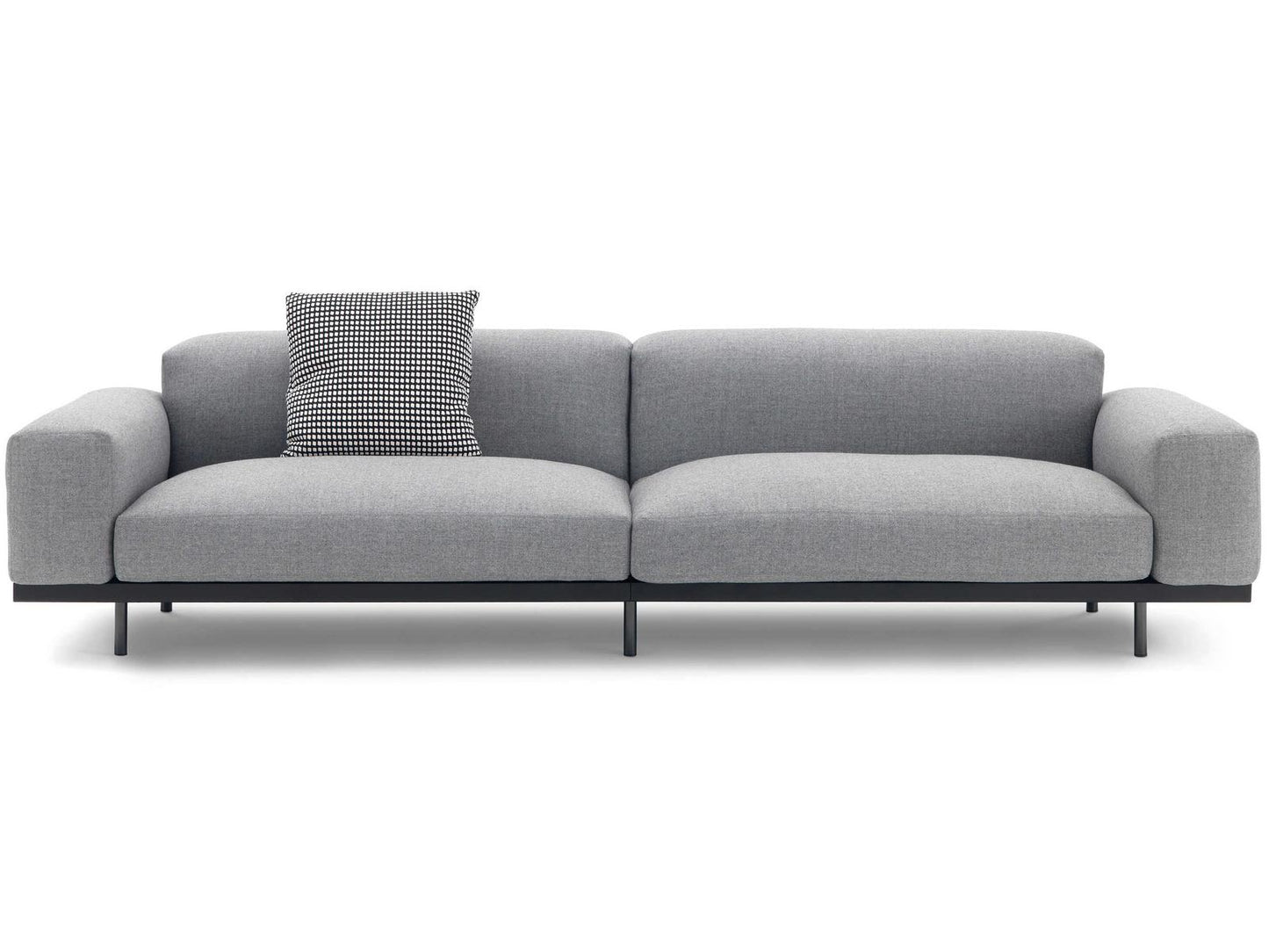 Strips 3-Seat Modular Sofa in Fabric with Removable Quilted Cover