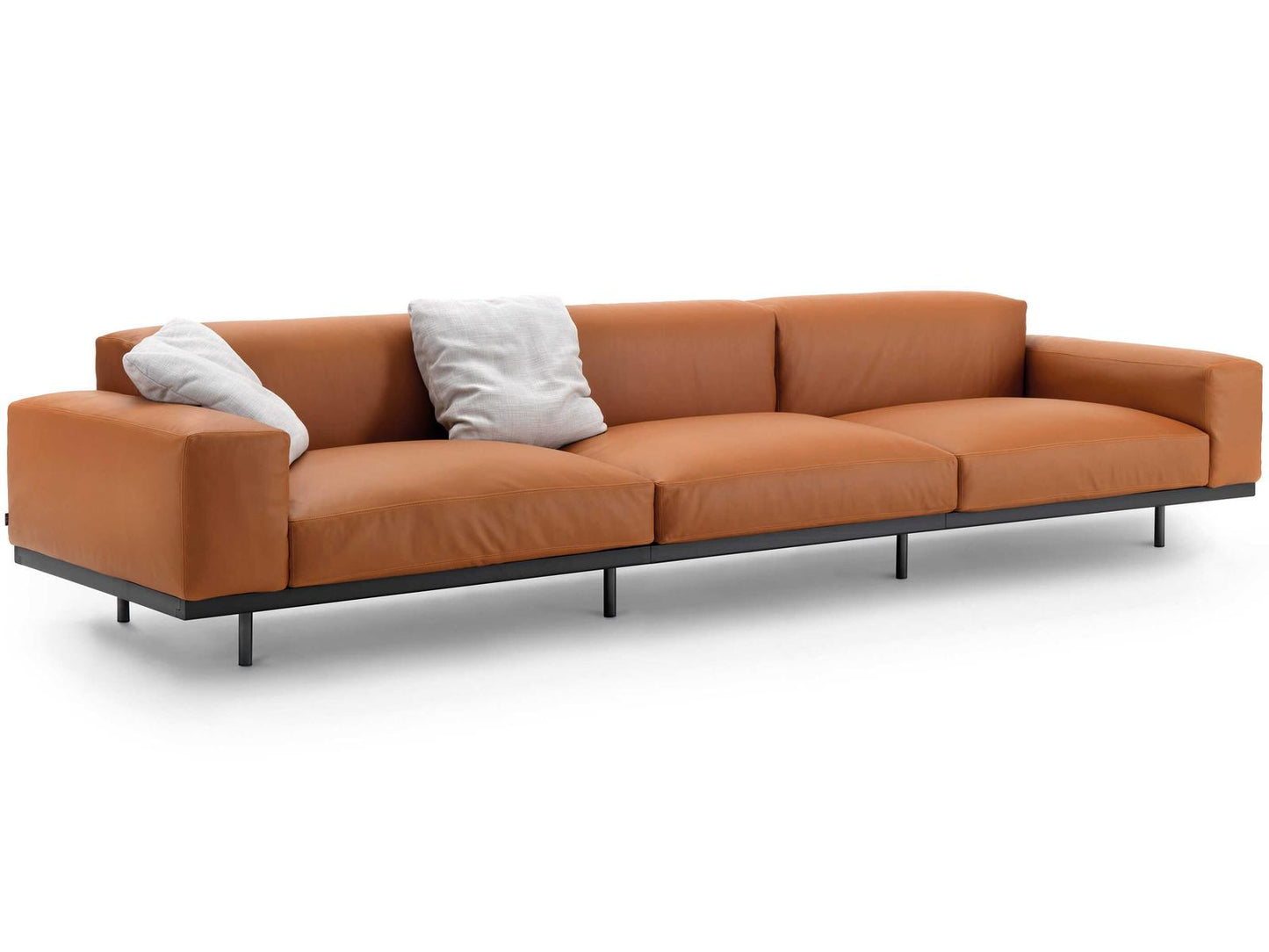 Naviglio 3-Seat Leather Sofa by Umberto Asnago