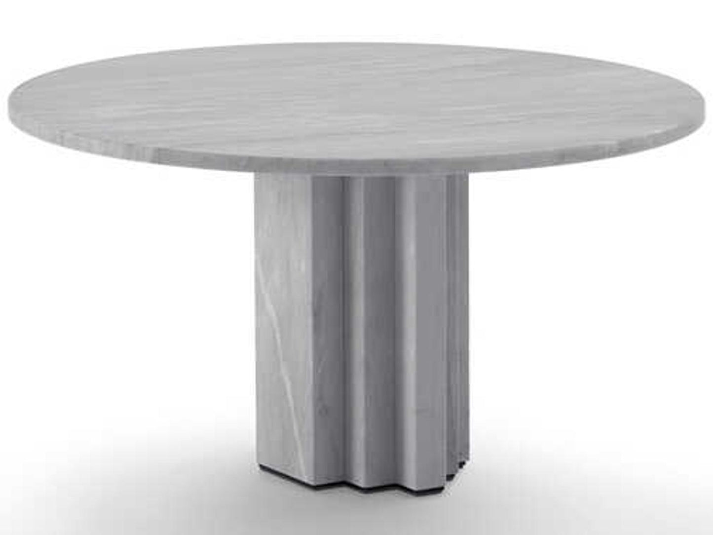 Scalea Round Bardiglio Marble End Table