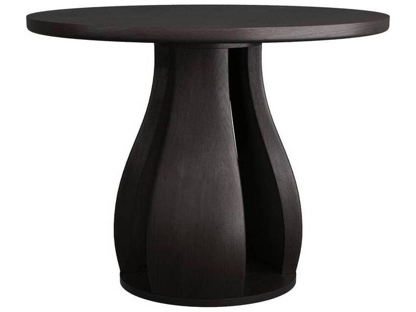 Samara Round 40-Inch Entry Table Ebony Mahogany Wood