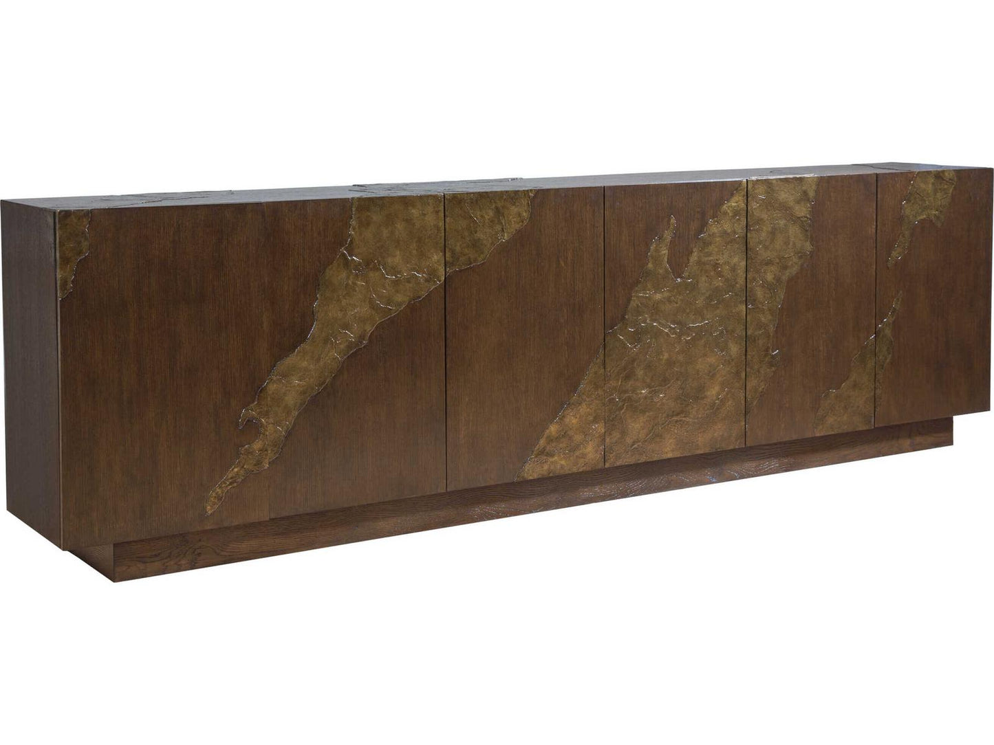 Signature Designs Contango 117 Inch Oak Wood Rich Brown Media Console
