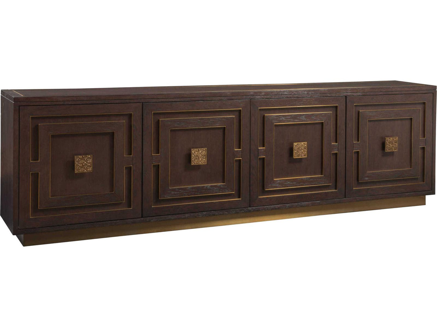 Home Verbatim 100-Inch 4-Door Media Console in Brown Cerused White Oak