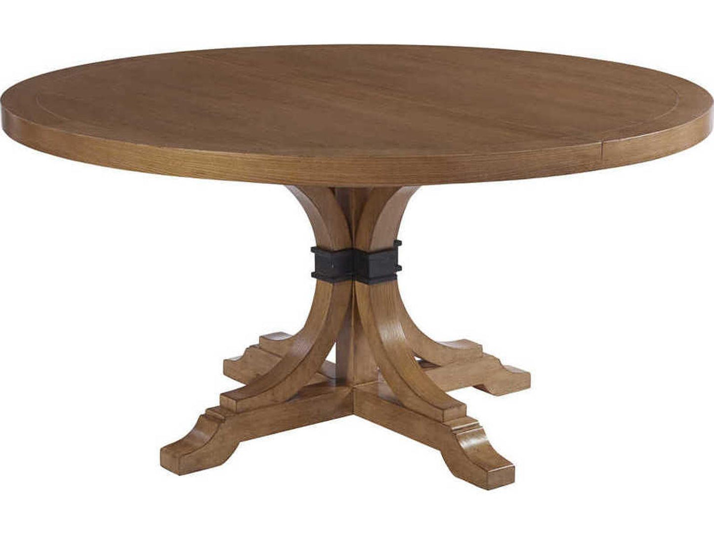 Newport Magnolia 60-Inch Round Extendable Dining Table in Sandstone
