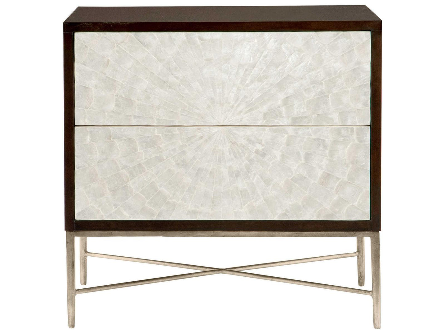 Adagio Two-Drawer Nightstand in Espresso with Capiz Shell