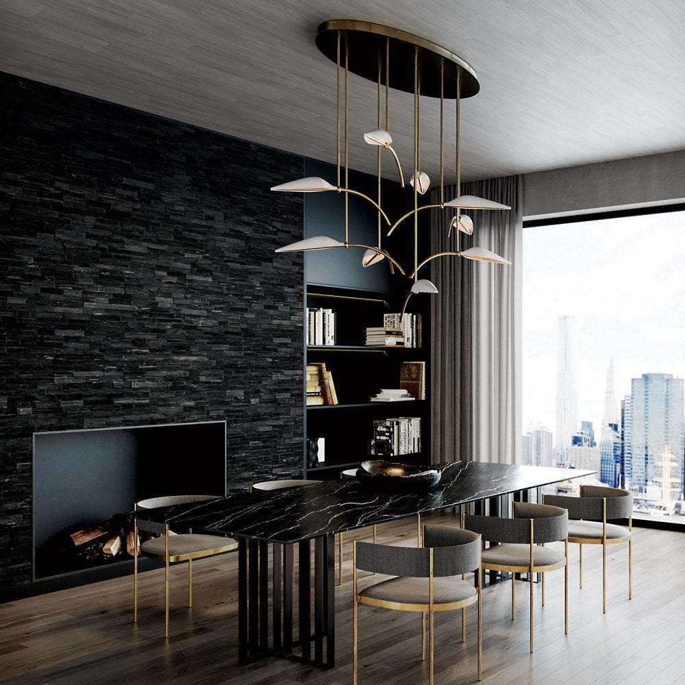 Spire Leaf LED Multi-Light Pendant