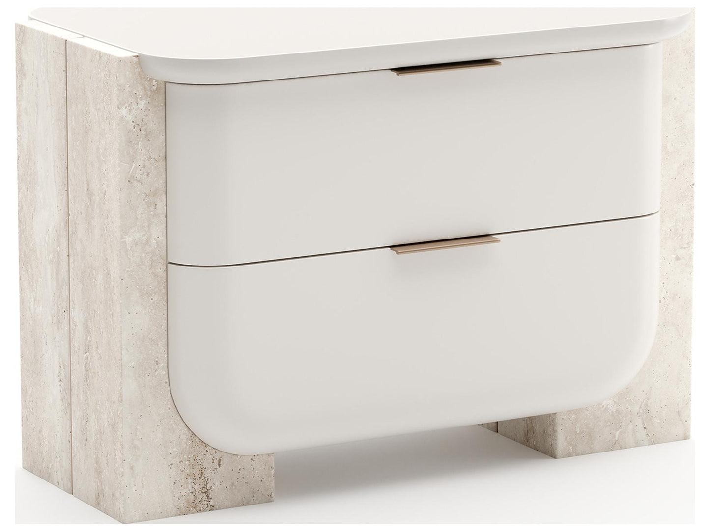 Overlap Large Nightstand Light in Latte and Whisper of Gold