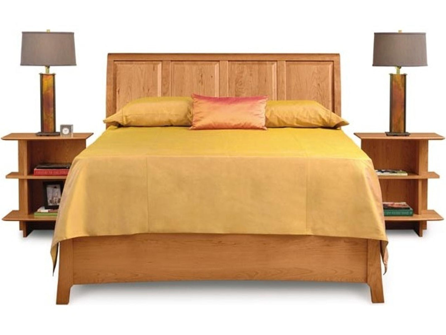 Sarah California King Sleigh Bed in Smoke Cherry Finish