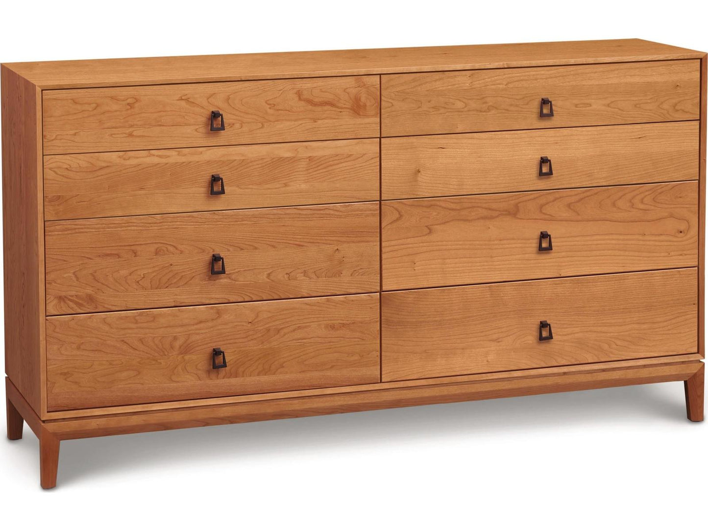 Mansfield 8-Drawer Solid Wood Double Dresser in Natural Walnut