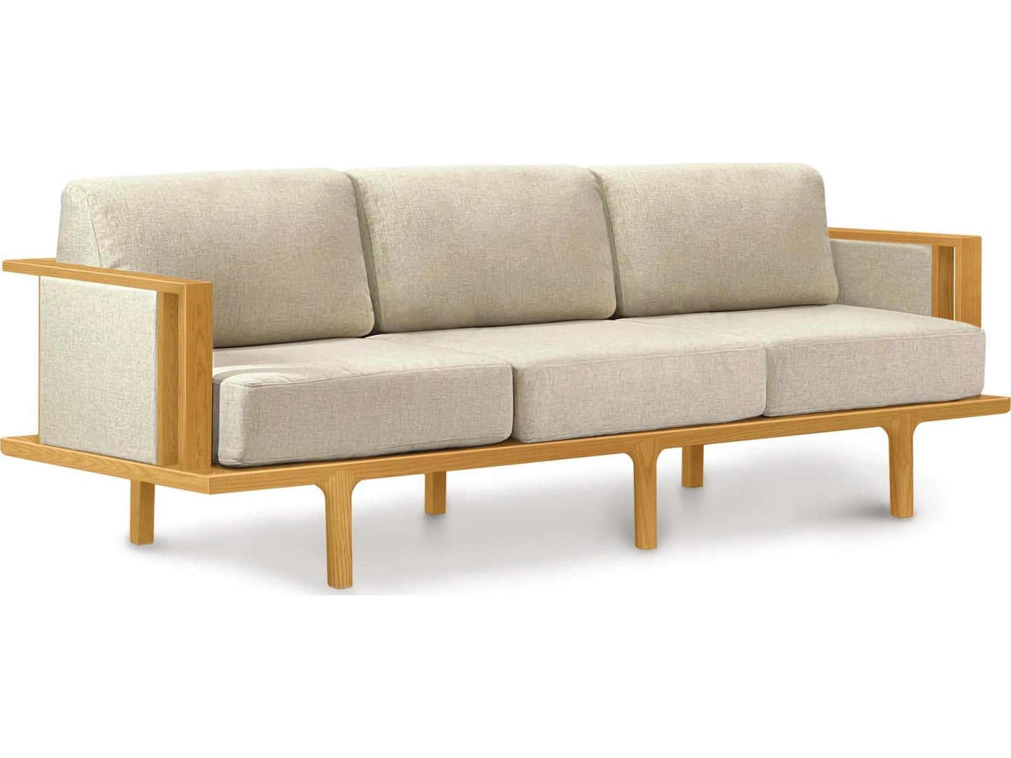 Sierra 3-Seat Upholstered Sofa in Solid Hardwood