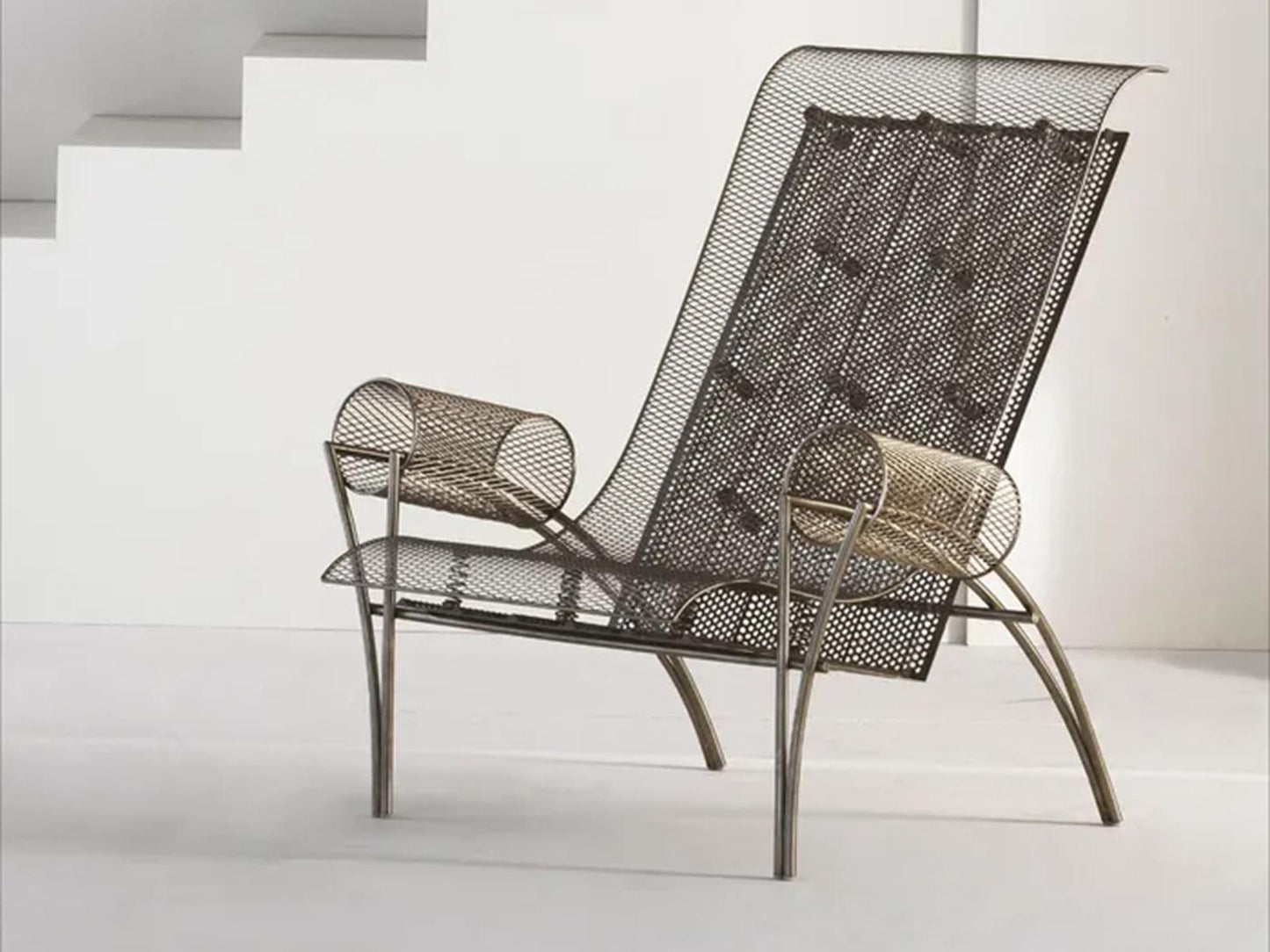 Suki Armchair by Toyo Ito Stainless Steel Accent Chair