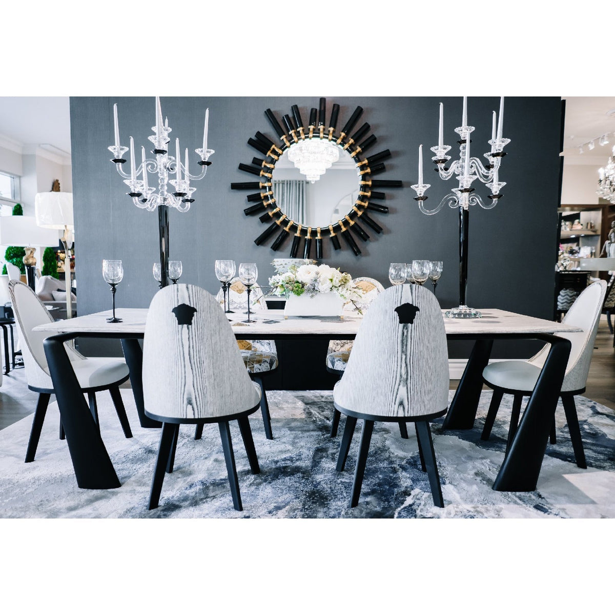 Versace Home VM11 6 Grayson Dining Chairs Floor Sample