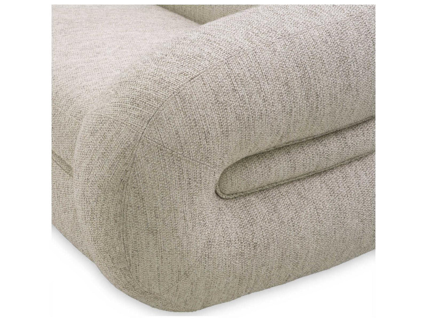 Cosenza 3-Seat Light Grey Fabric Sofa