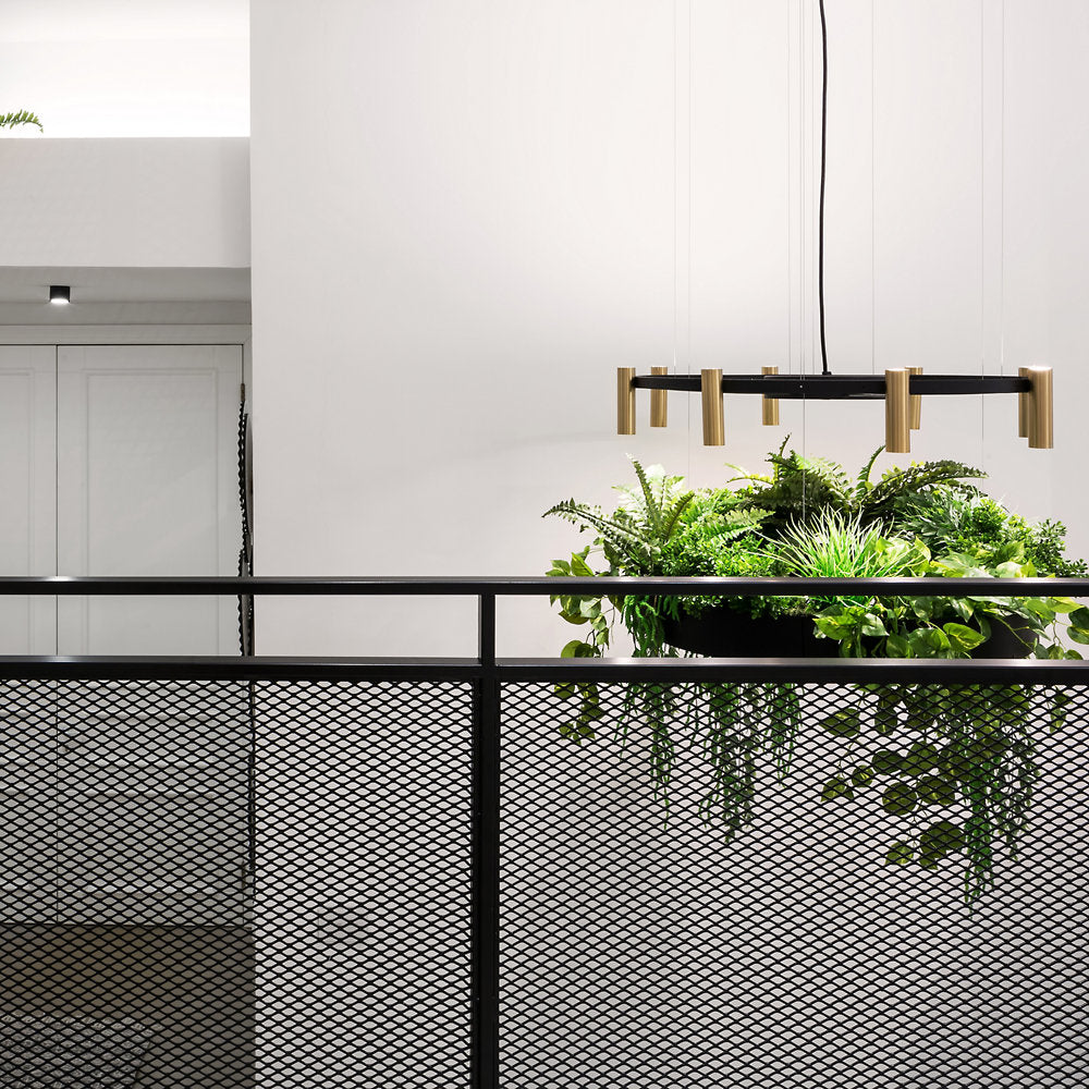 Lavered LED Chandelier With Planter