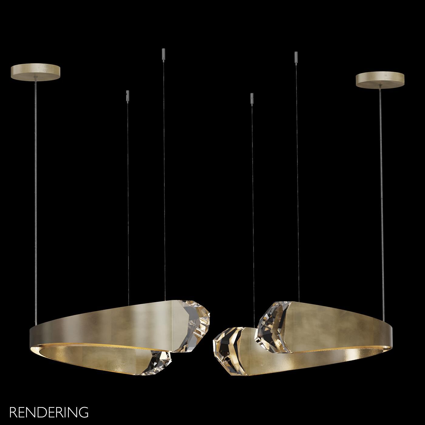 Fine Art Lamps Strata 49 Inch Led Large Pendant Cp737287