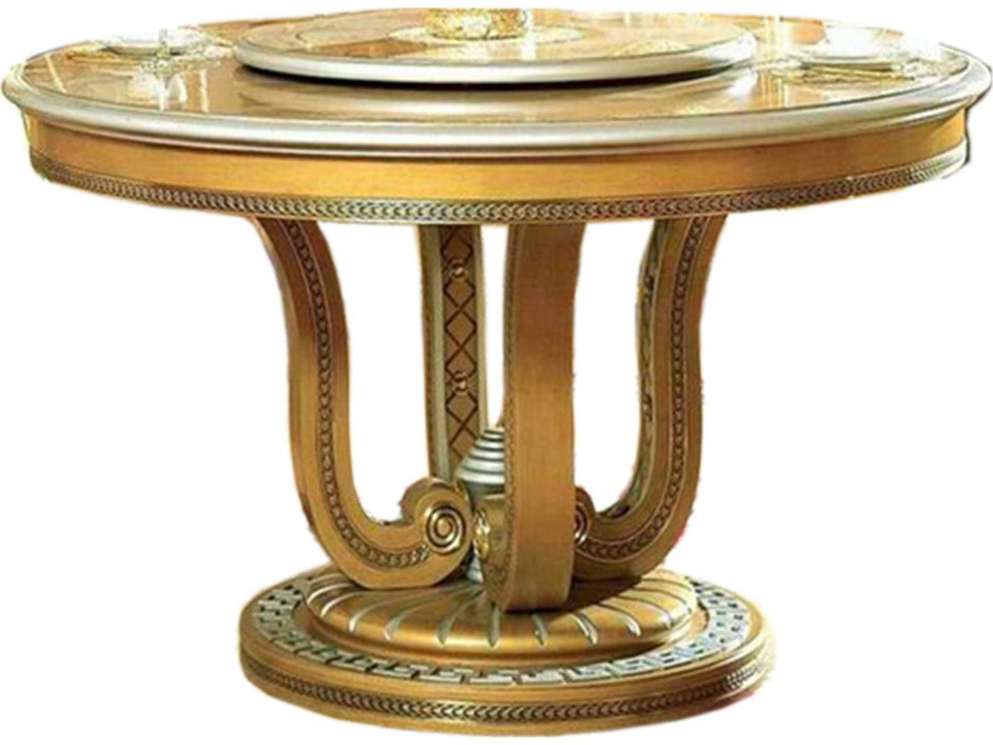 E-16 Round 59-Inch Dining Table with Wood Veneer