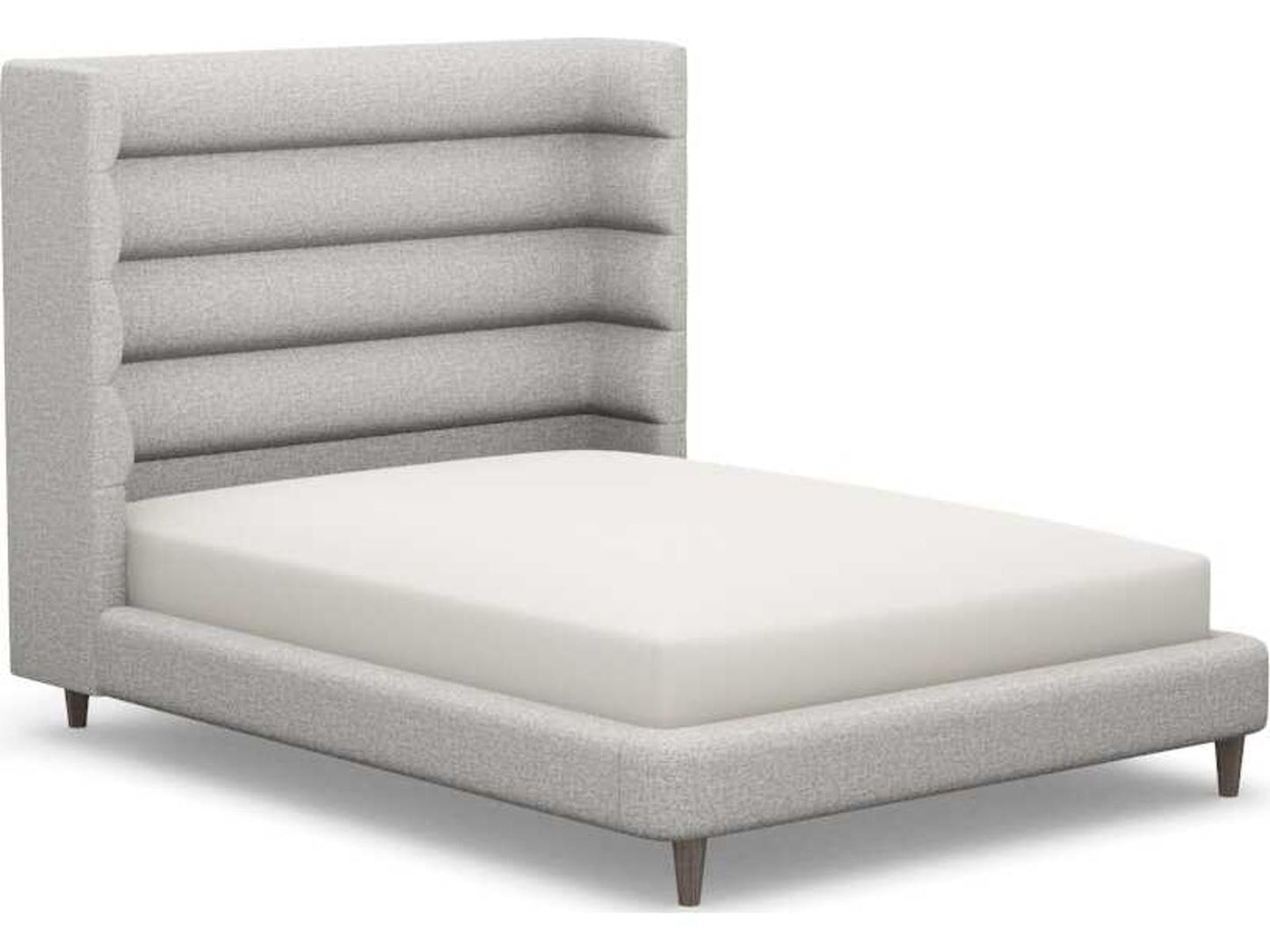 Ornette Gray Hardwood Upholstered Queen Platform Bed