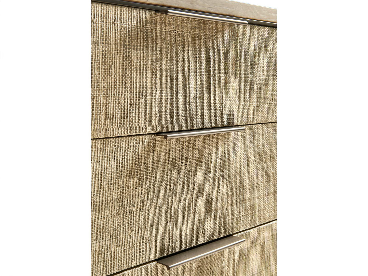 Water Seiche 42-Inch Woven 3-Drawer Nightstand in Whitewash Oak