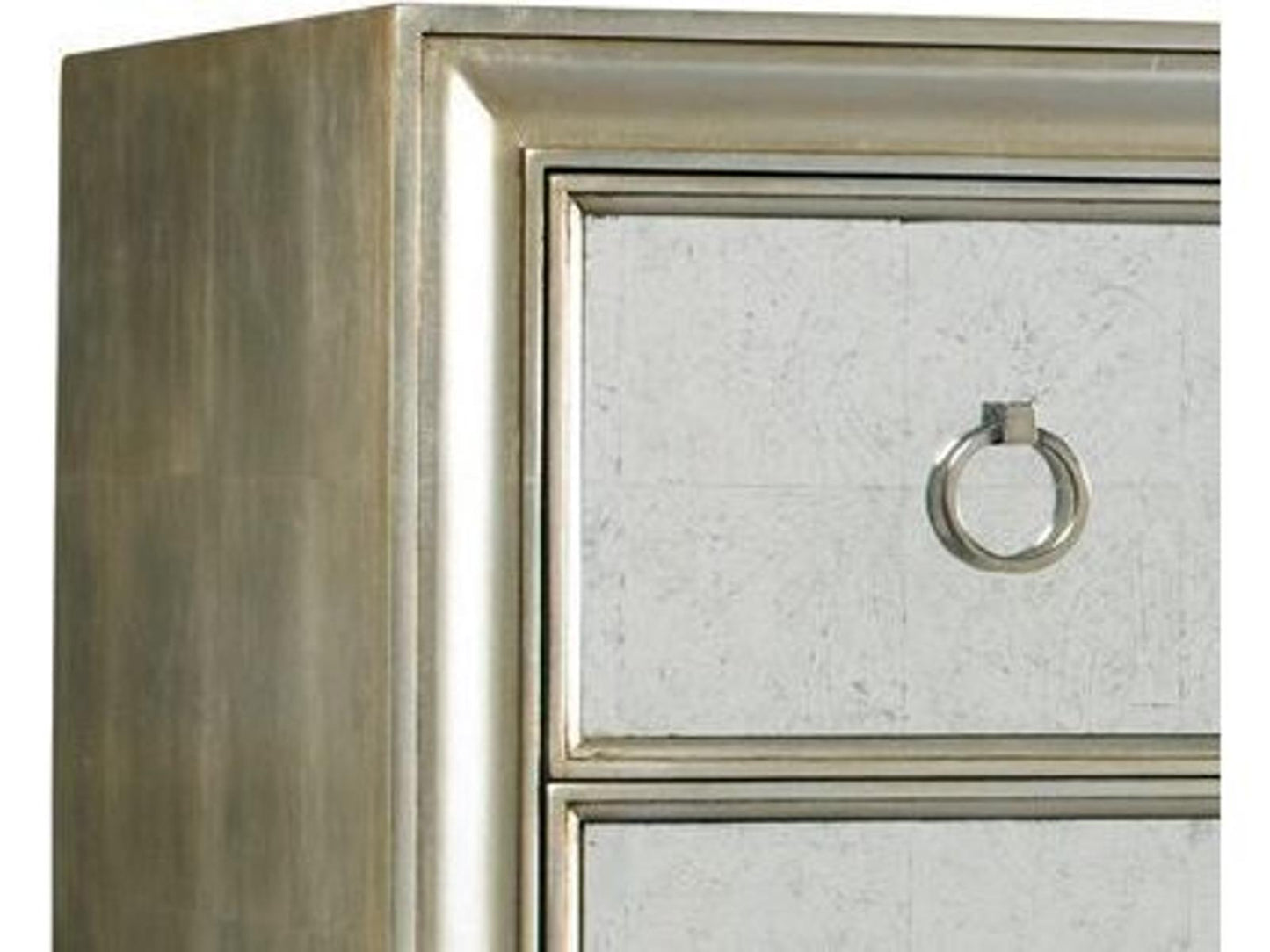 Blackwell 6-Drawer Double Dresser with Eglomise Panels in Estate Silver