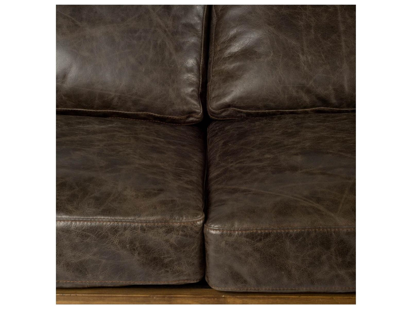 Mercana Colburne II 3-Seat Genuine Leather Sofa in Brown