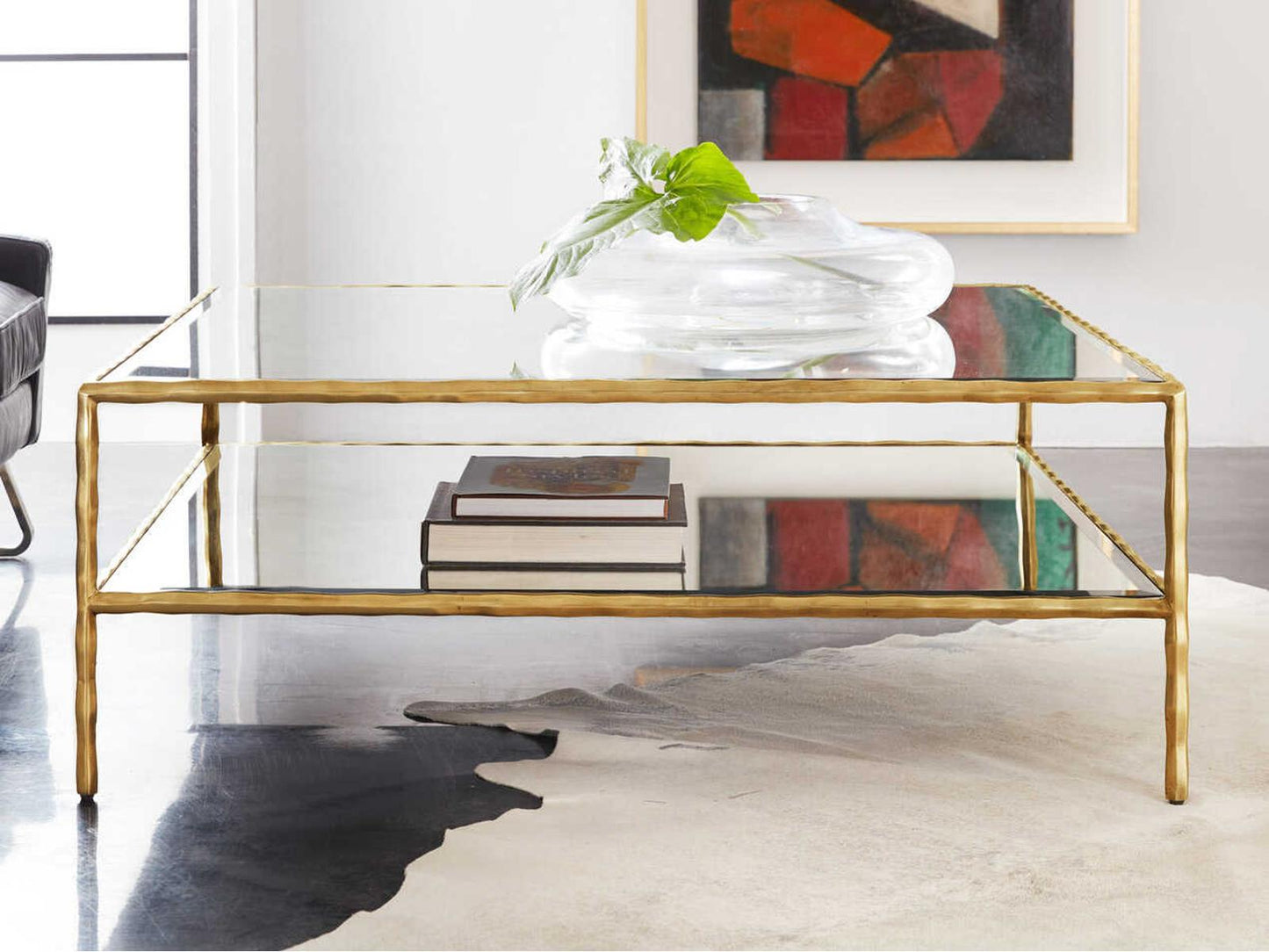 Organic Rectangular Mirror Coffee Table