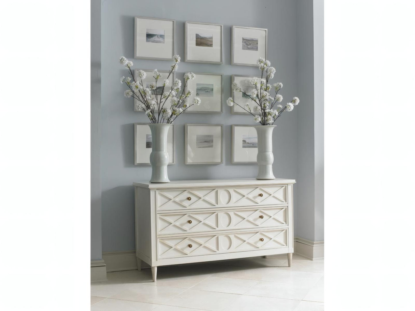 Silhouette 3-Drawer Maple Wood Dresser with Antique Metal Pulls