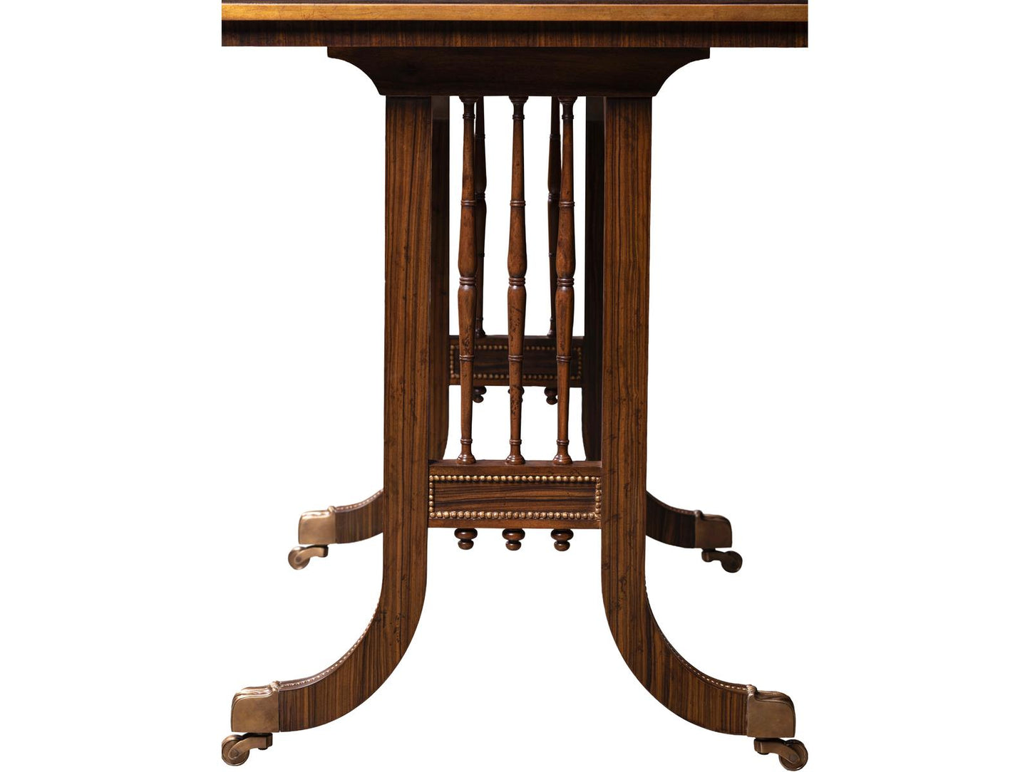 Marlon Rectangular Wood End Table with Ornate Legs