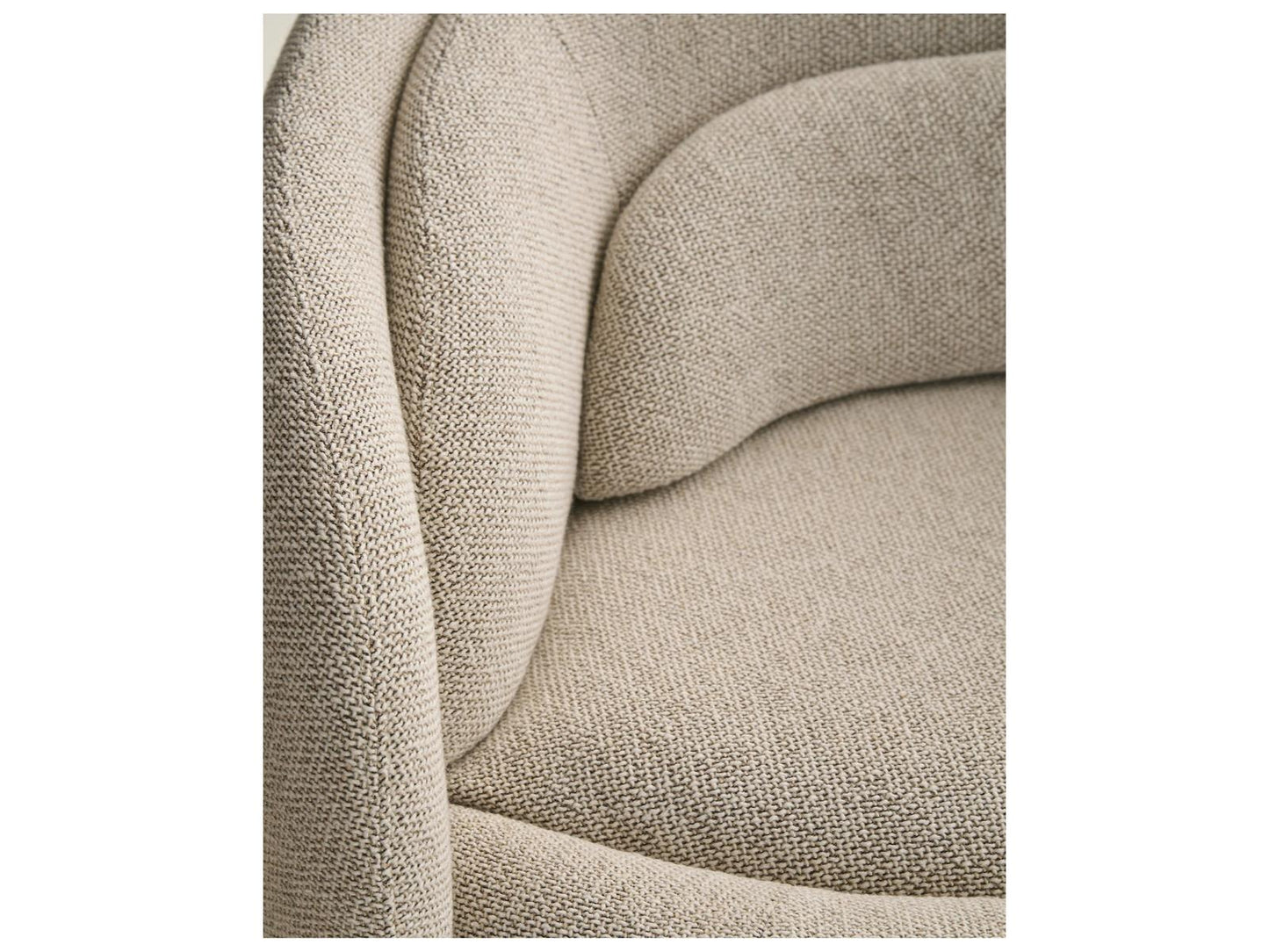 Peonia 2-Seat Sofa in Zea 01 Beige Fabric