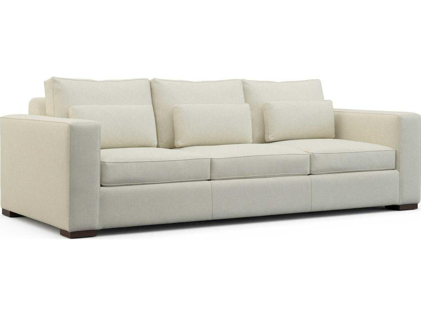 Geneva 3-Seat Fabric Sofa in Beige