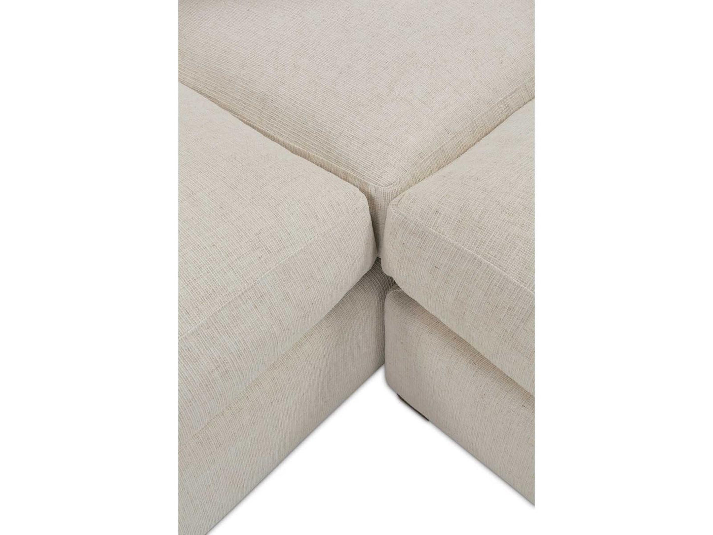 Lilah 2-Piece Cream Upholstered Sectional Sofa