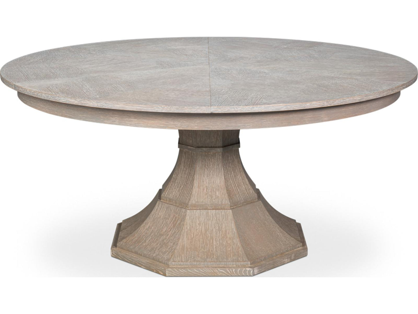Giselle Round Jupe Extendable Dining Table in Moonskin