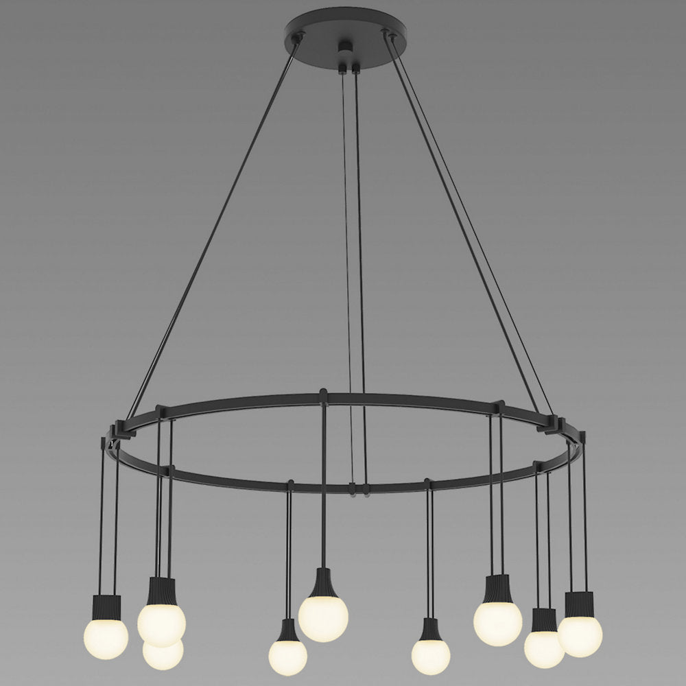 Suspenders 24" LED Single Ring Chandelier
