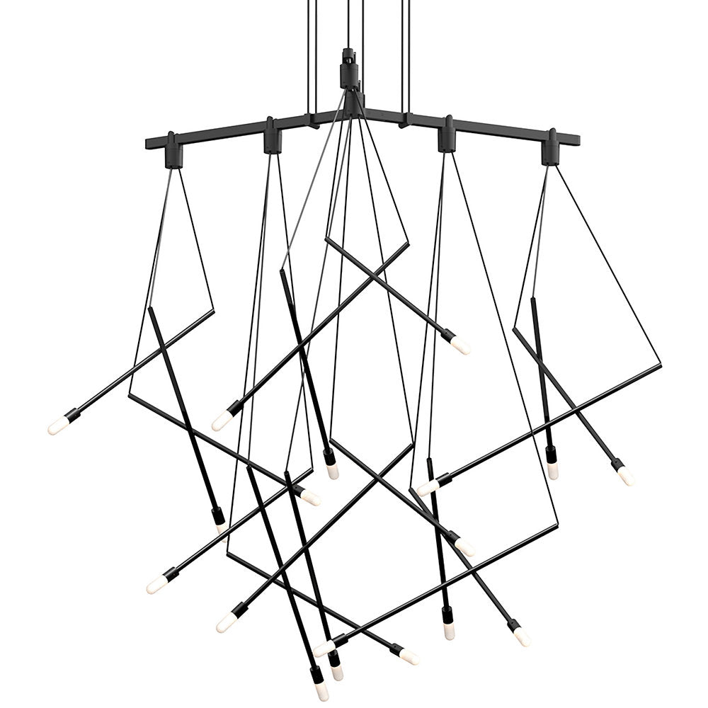 Suspenders 24-Inch Tri-Bar 1-Tier Branch Pendants