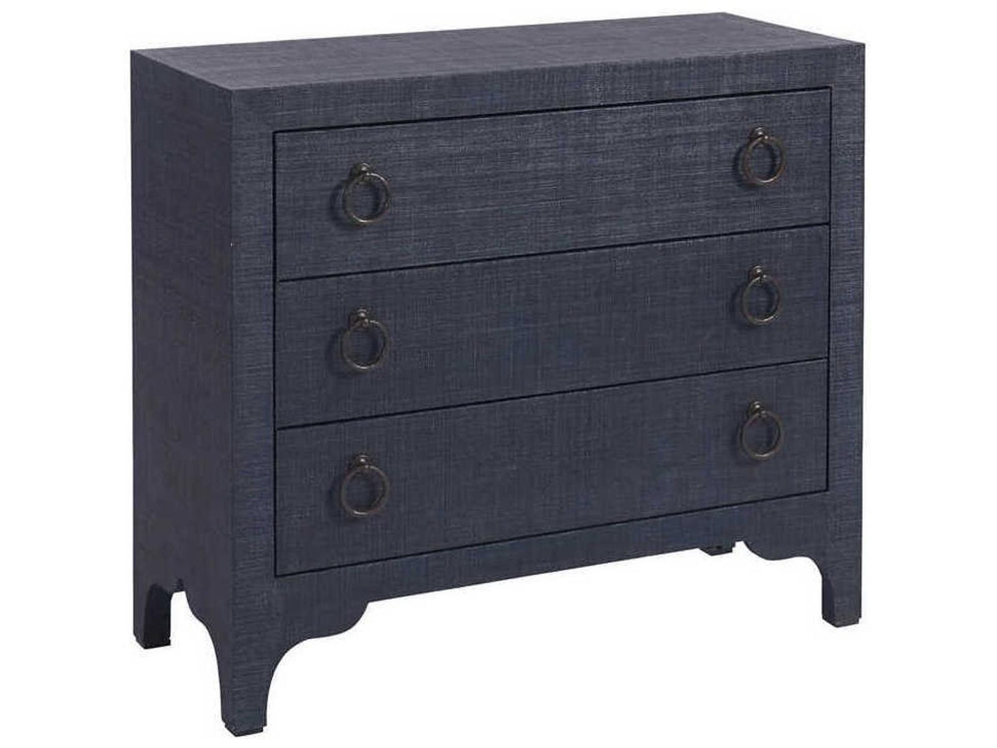 Balboa Island Raffia Hall Chest Newport Collection in Marine Blue