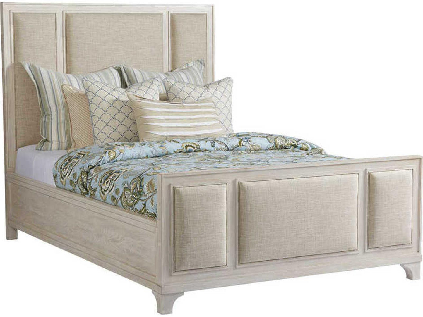 Newport Crystal Cove Upholstered Panel King Bed in Sailcloth