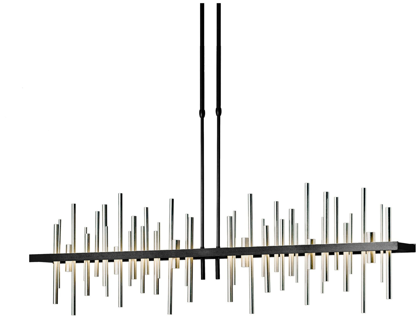 Cityscape 51.9" Wide Large Black LED Pendant With Sterling