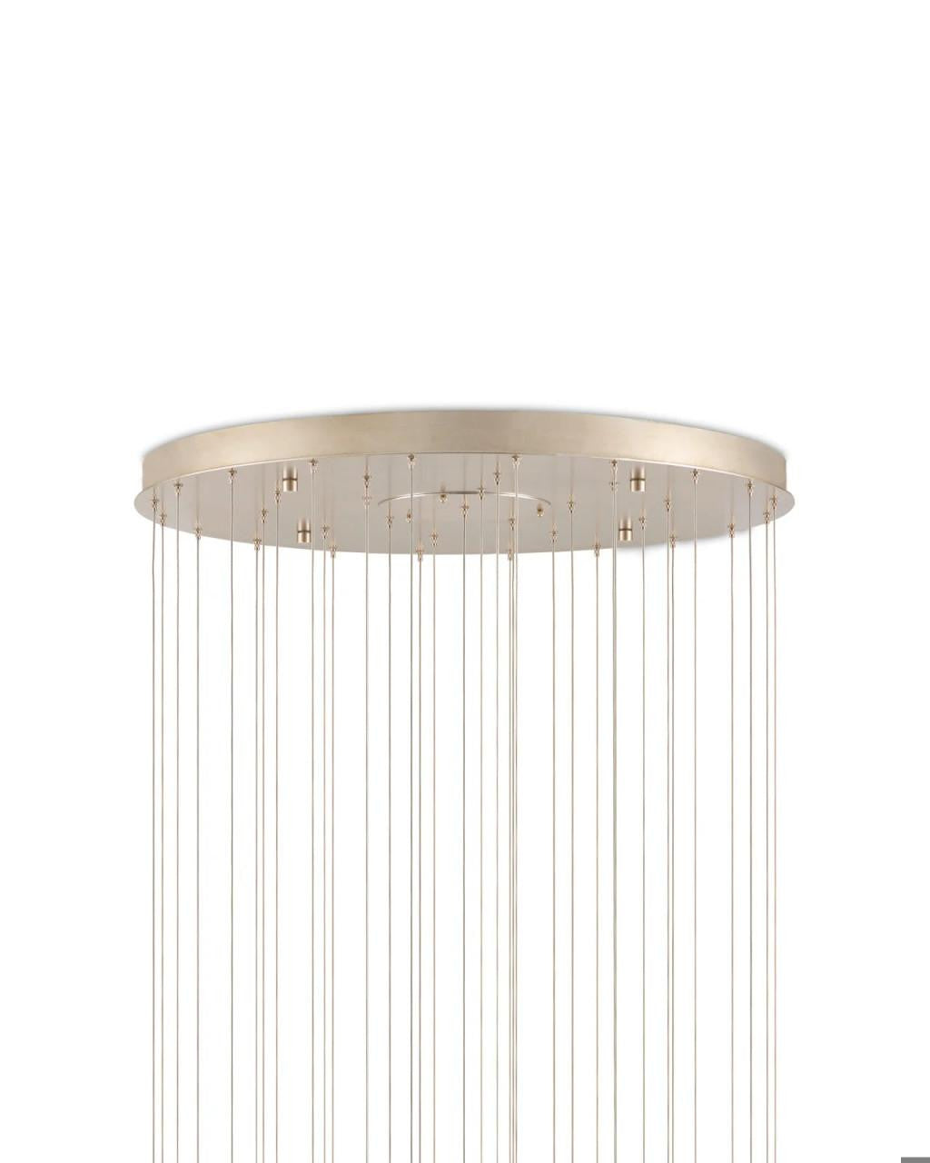 Glace White 36-Light Round Multi-Drop Pendant