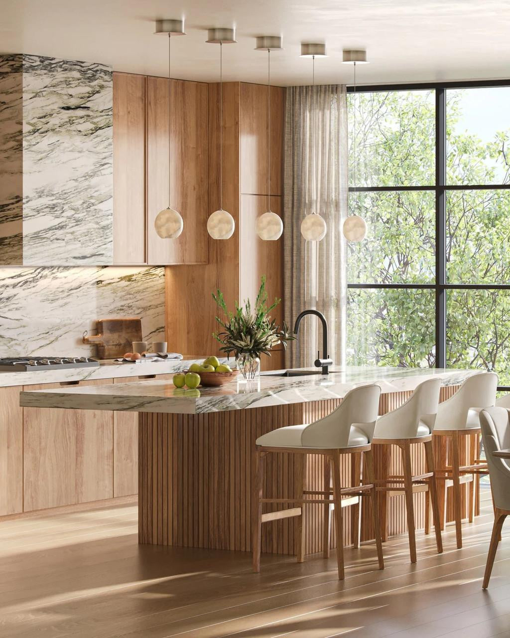 Lazio 15-Light Round Multi-Drop Pendant
