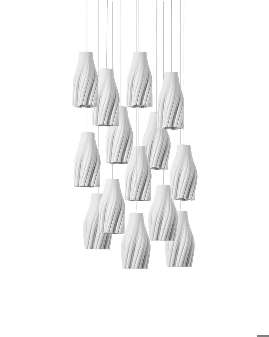 Posh 15-Light Round Multi-Drop Pendant
