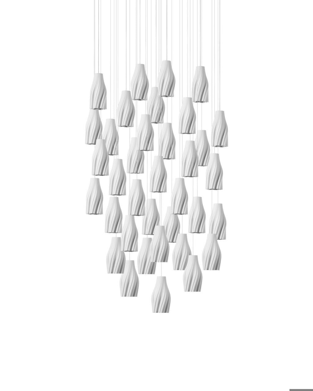 Posh 36-Light Round Multi-Drop Pendant
