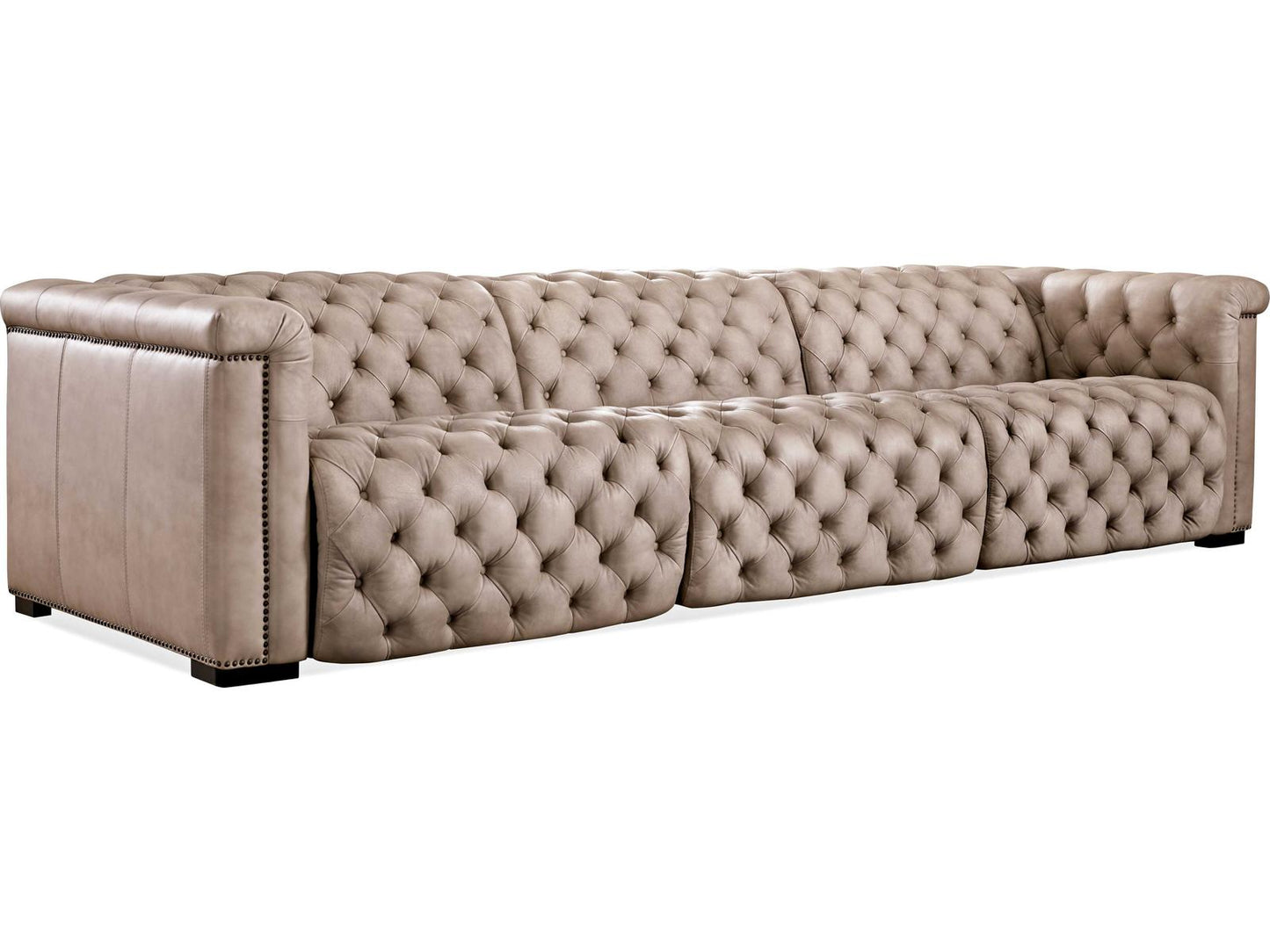 Savion Grandier Power Reclining Sofa with Power Headrest in Giovanni Taupe Leather