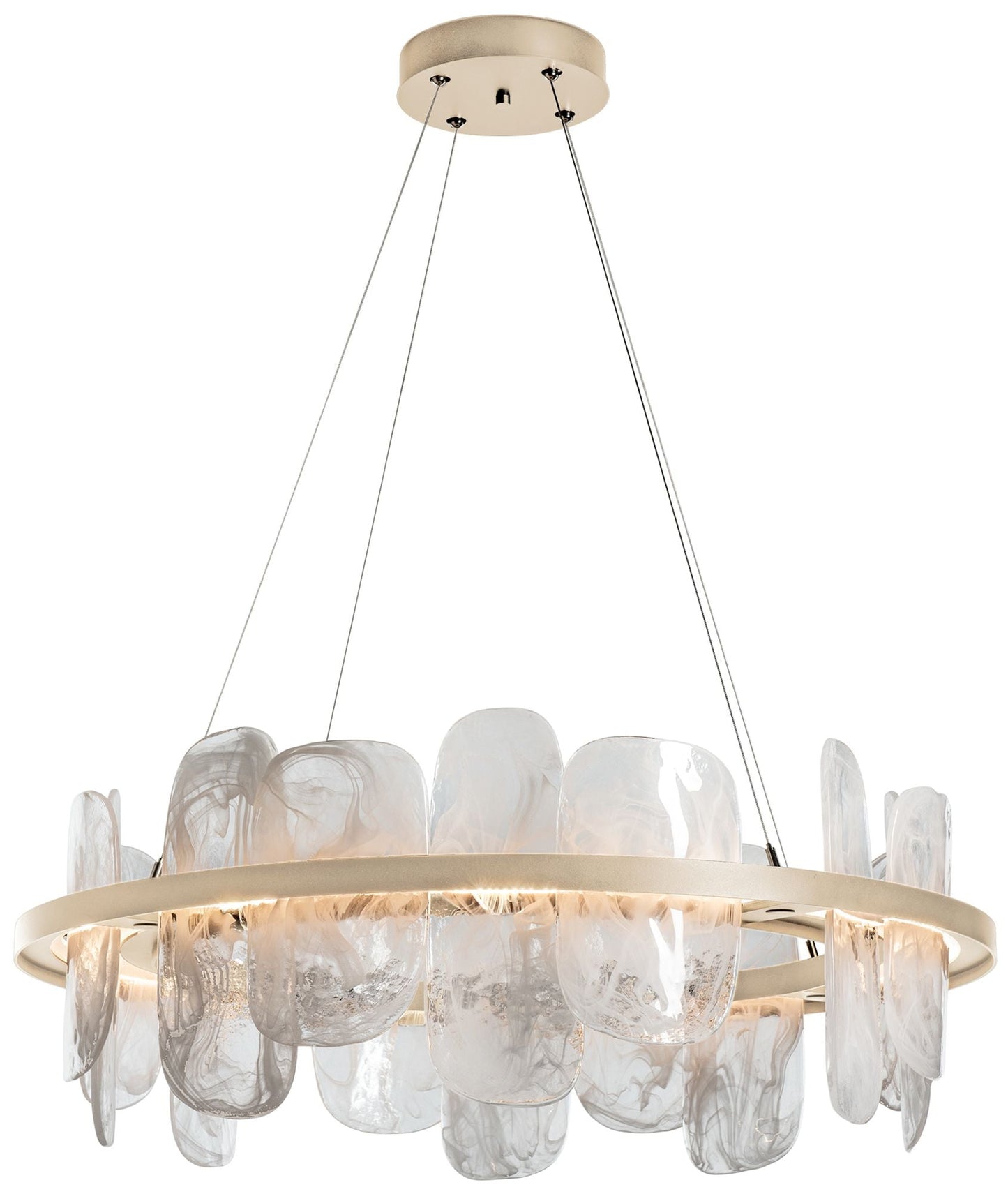 Hubbardton Forge Vitre 38" Wide Soft Gold LED Pendant Light