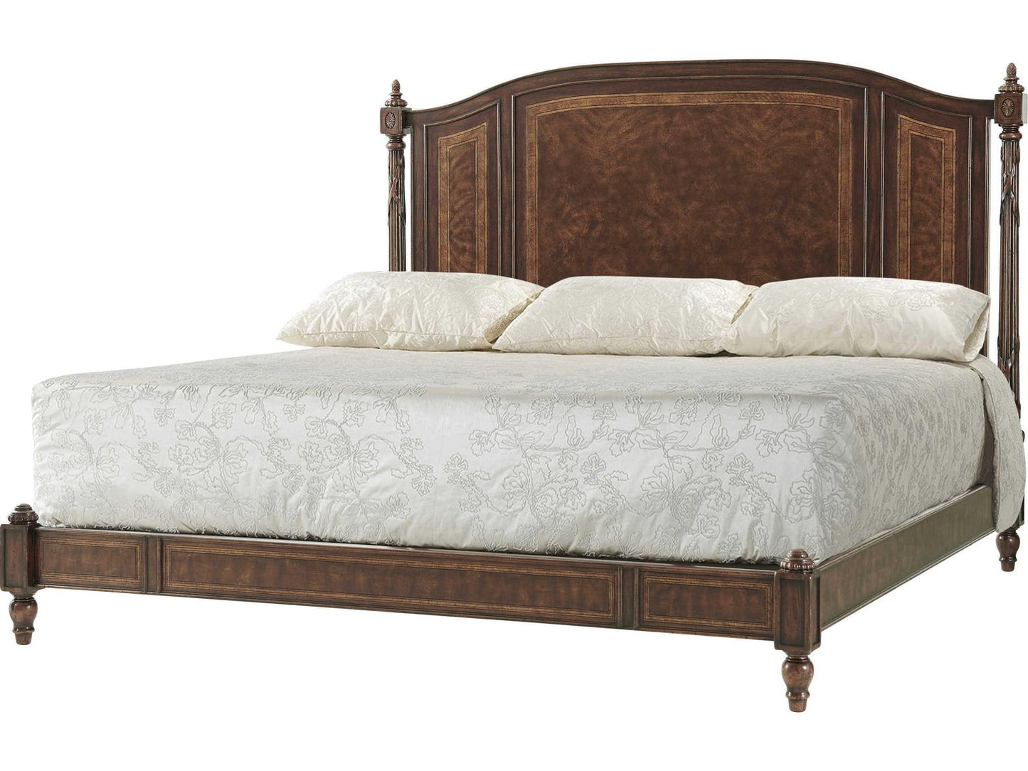Brooksby King Bed with Cerejeira Veneer and Low Footboard