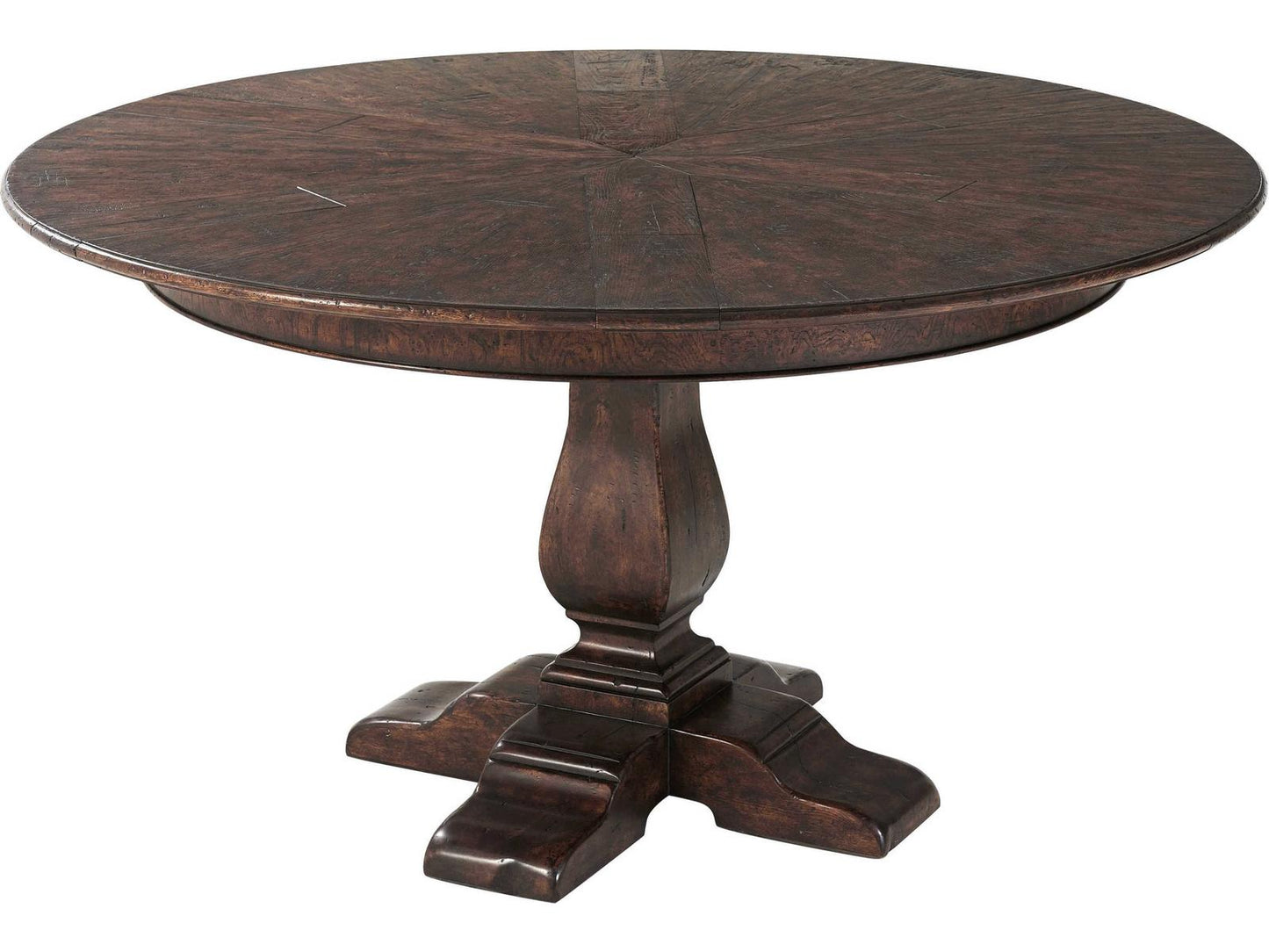 Althorp Victory Oak Jupe Extending Dining Table 56 Inch Diameter