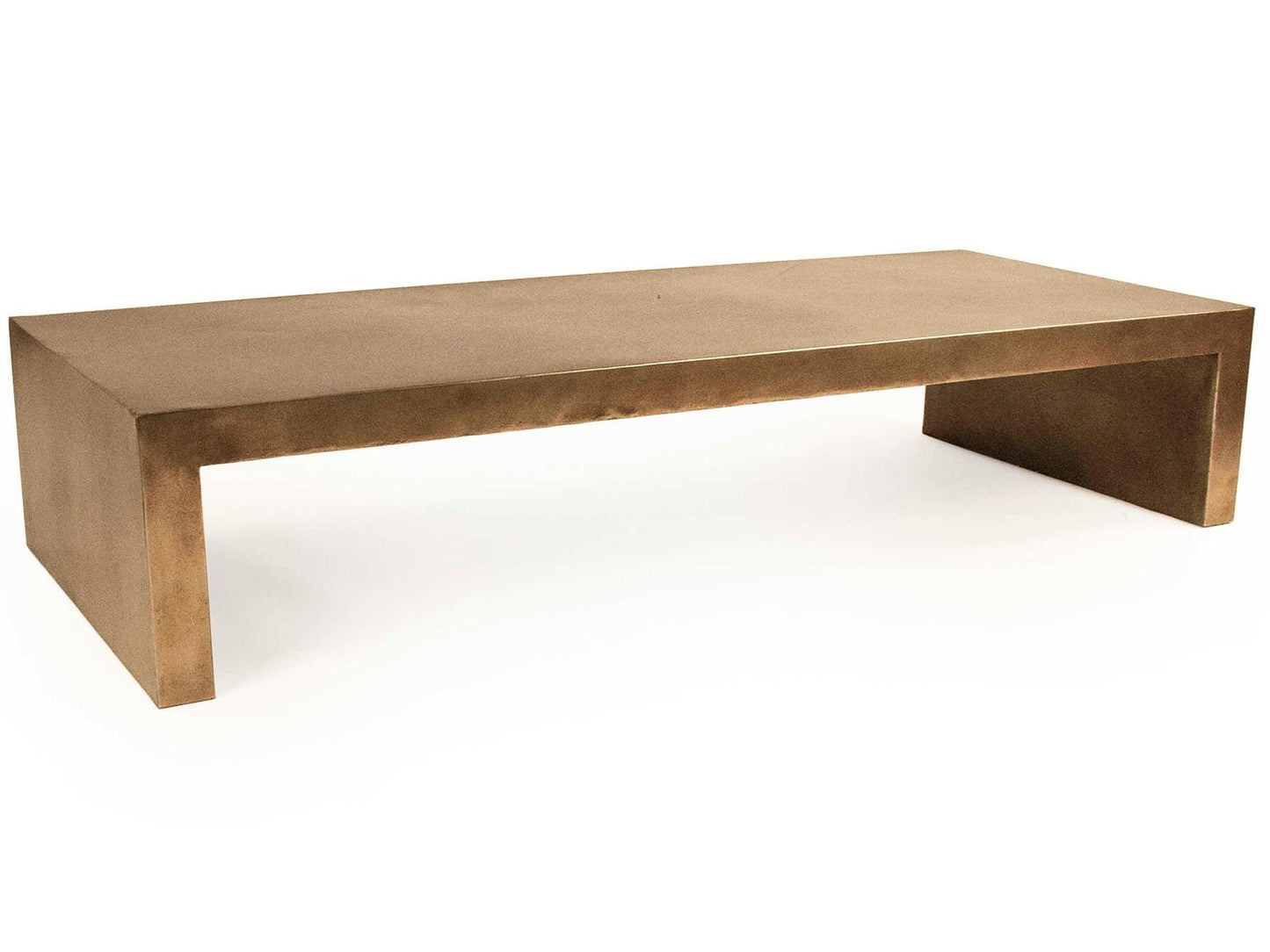 Aristide Rectangular Coffee Table in Distressed Gold