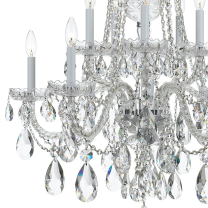 Traditional 10 Light Crystal Chandelier