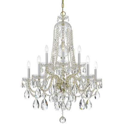 Traditional 10 Light Crystal Chandelier