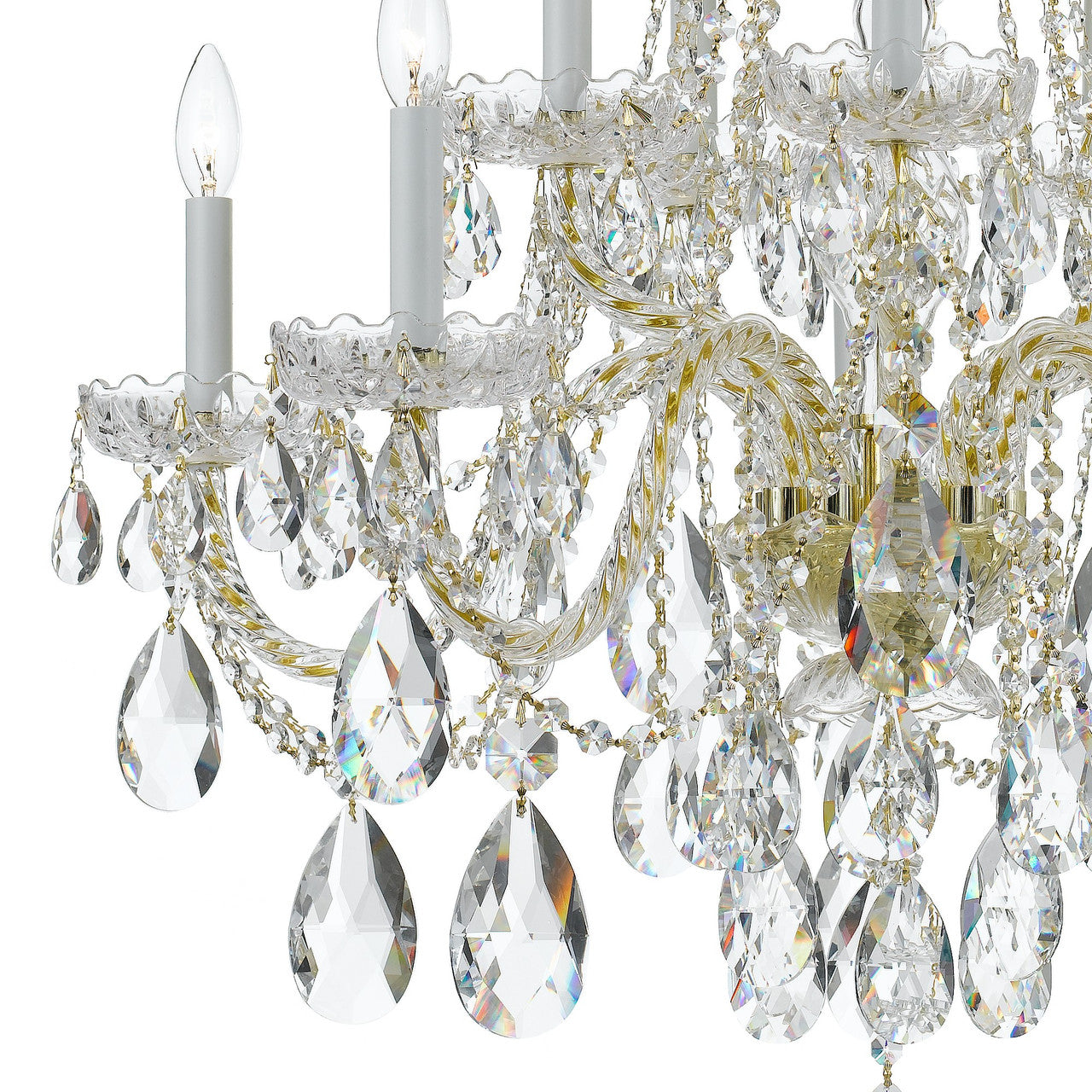 Traditional 10 Light Crystal Chandelier