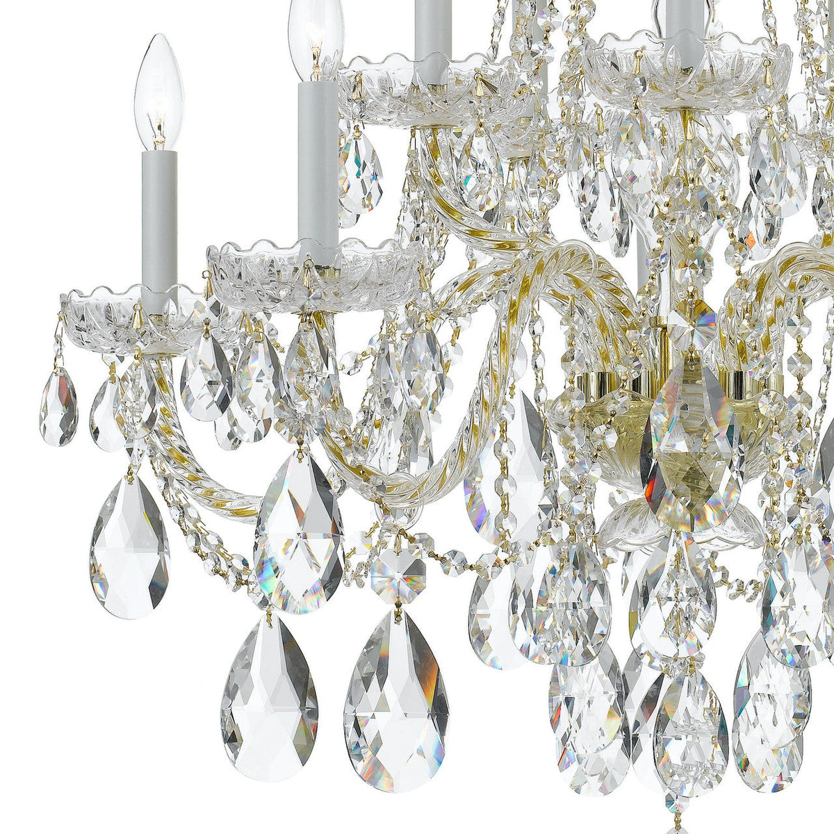 Traditional 10 Light Crystal Chandelier