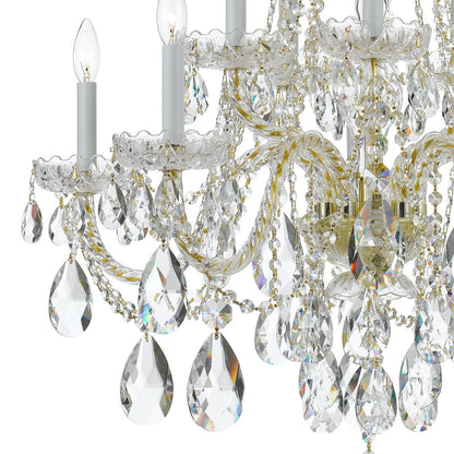 Traditional 10 Light Crystal Chandelier